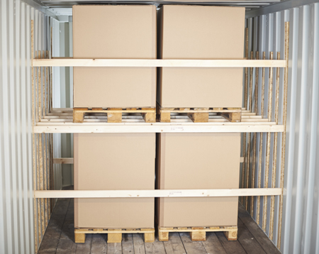 CORFEX® standardizes and simplifies partitioning - shipping container storeage