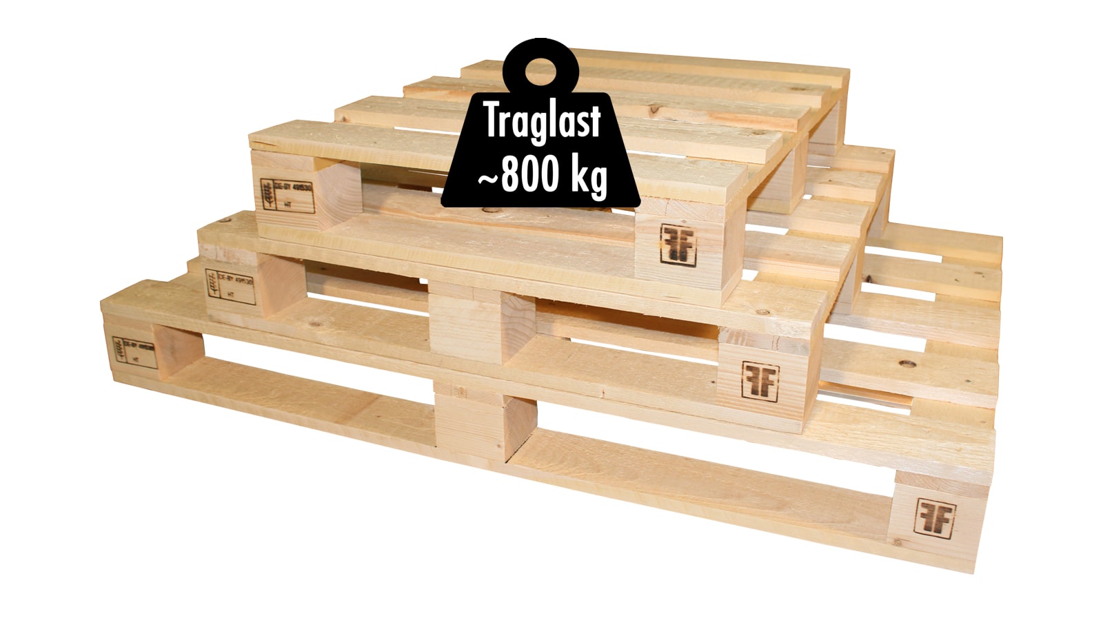 Holzpaletten mit 800kg Traglast